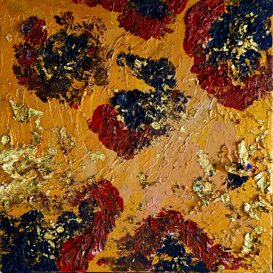 Crimson Veins on Golden Soil